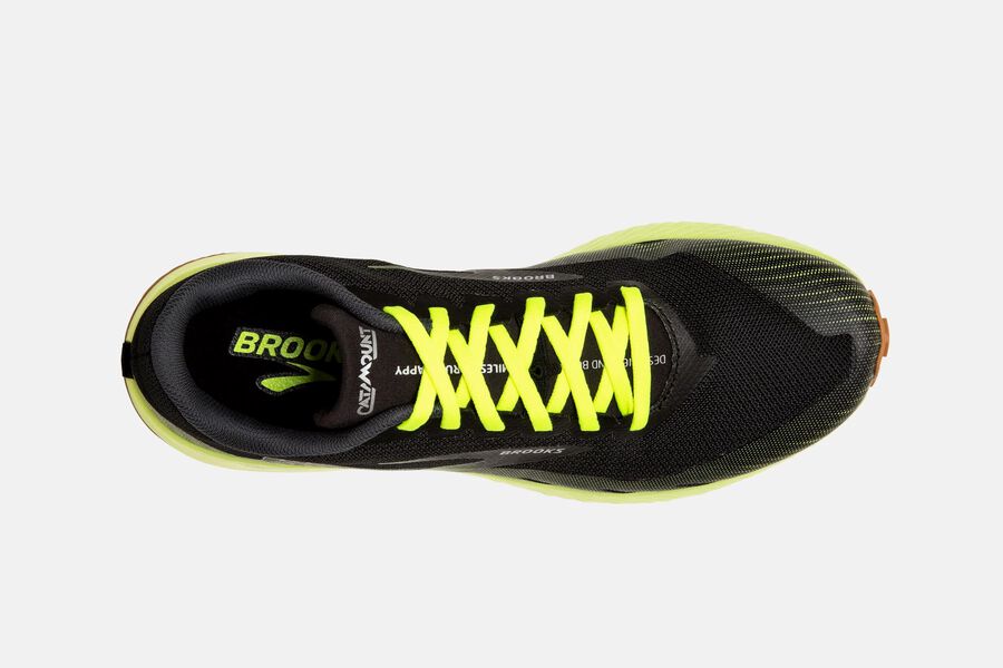 Brooks Catamount Trail Loopschoenen Heren - Zwart/Groen - 675032UPS